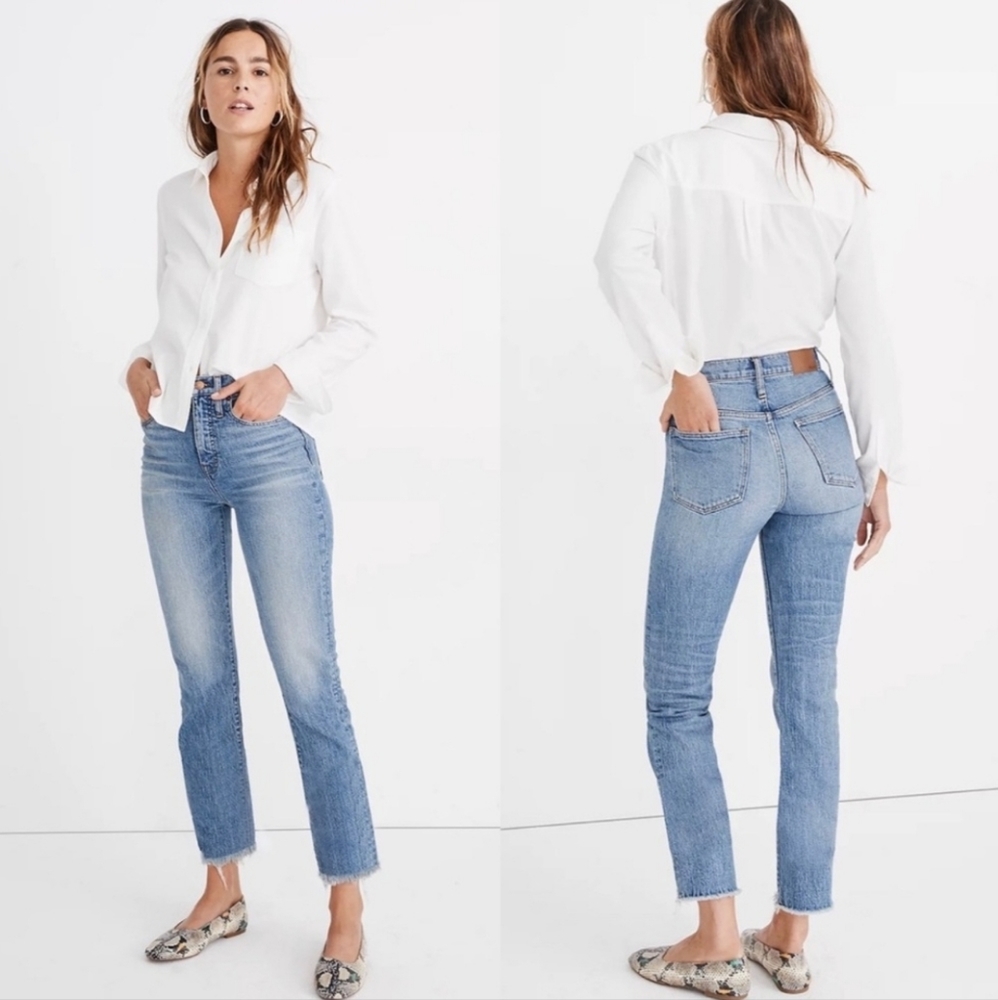 Madewell Women's Straight Leg Jeans - Light Blue